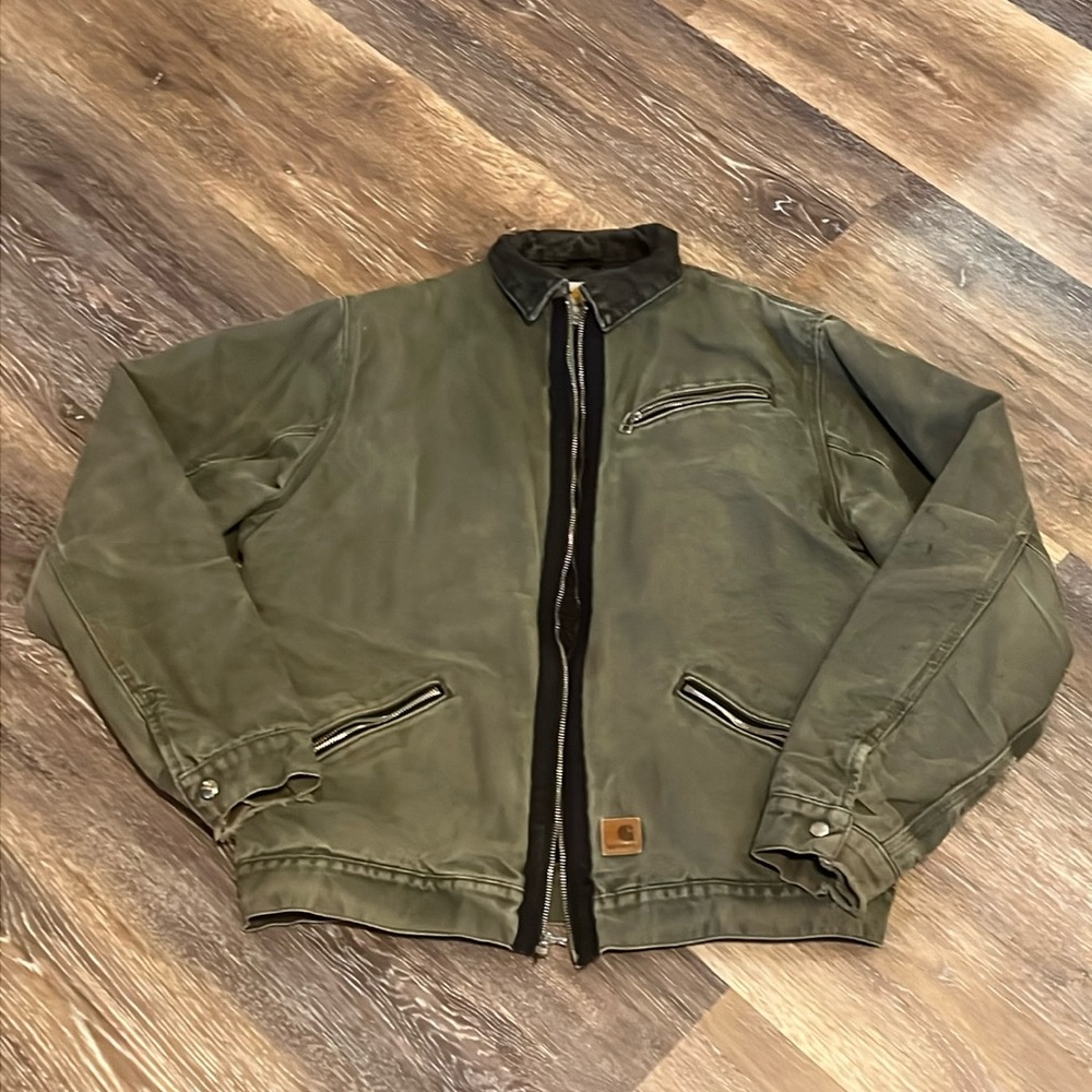 Fleece lined vintage, Carhartt jacket, size medium